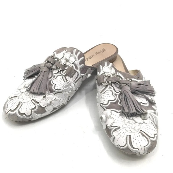 Revolve JEFFREY CAMPBELL Leather Tassled
Floral Slides Mules Size 7.5 - Picture 1 of 14